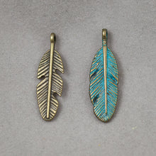 Patina Feather Charm