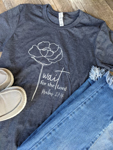 Wait for the Lord t-shirt (heather midnight)