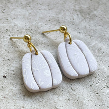 Clay pumpkin earrings