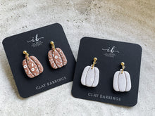 Clay pumpkin earrings