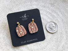 Clay pumpkin earrings