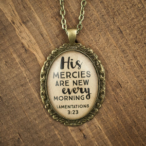 "His mercies are new every morning" necklace