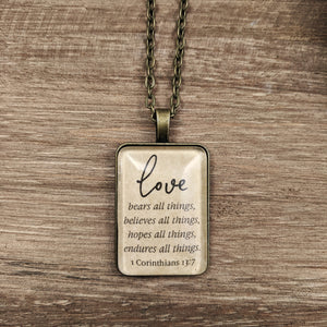 Love Bears All Things Necklace