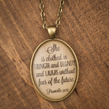 "She is clothed in Strength and Dignity" necklace