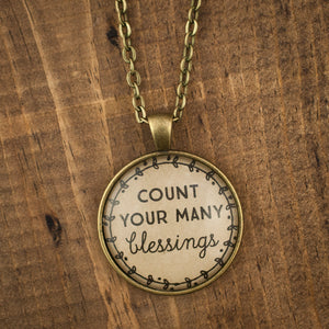 "Count your many blessings" necklace