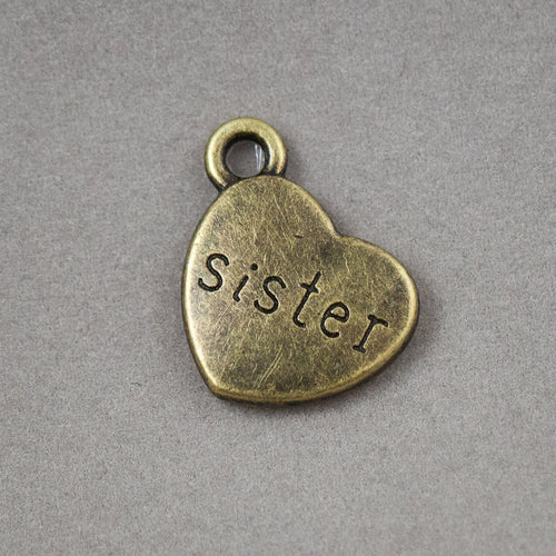 Sister Heart Charm