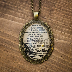 "Behold I am doing a new thing" necklace