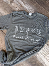 The Joy of the Lord is my Strength t-shirt (heather forest)