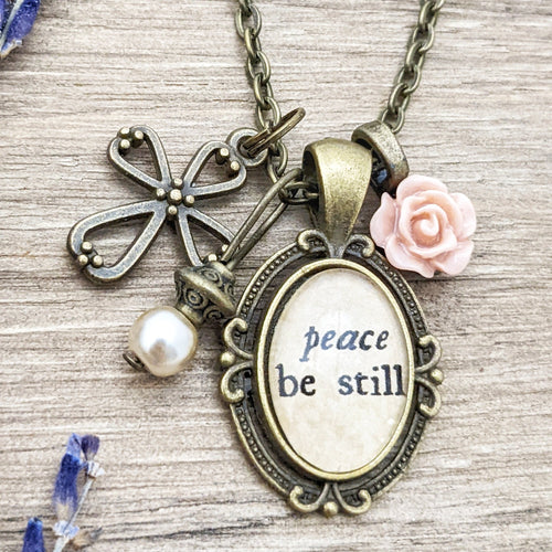 Peace Be Still vintage necklace | Sunday School gift | Secret Sister Gift