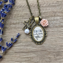 Faith Over Fear vintage necklace | Sunday School gift | Secret Sister Gift