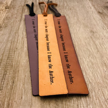I trust the next chapter because I know the Author - Leather Bookmark (thin)
