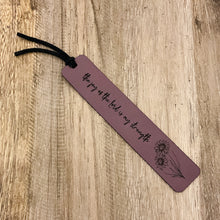 Nehemiah 8:10 - Leather Bookmark - the Joy of the Lord is my strength