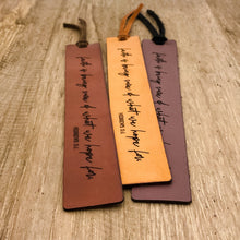 Hebrews 11:1 - Leather Bookmark - faith is being sure of what we hope for