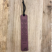 Psalm 23 - Leather Bookmark - The Lord is my Shepherd