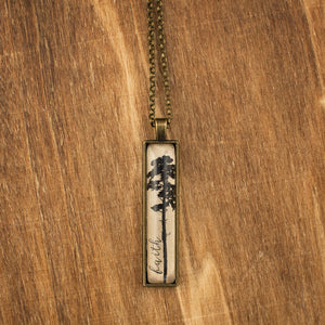 "faith" Tree necklace